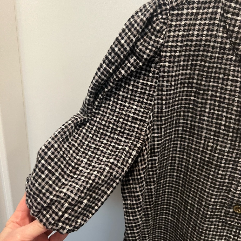 J.Crew Popover dress in brushed flannel. Size XS but it fits like a S/M. - Picture 3 of 6